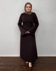 acı kahve adriana klasik elbise 2