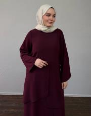 bordo krep parçalı takım 3