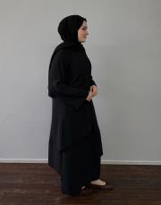 siyah krep parçalı takım 3