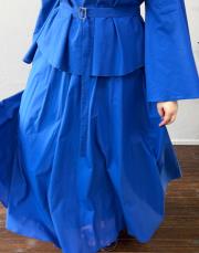 mavi pamuklu kemerli etekli takım 4