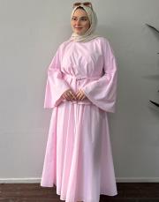 pudra pamuklu kemerli etekli takım 3