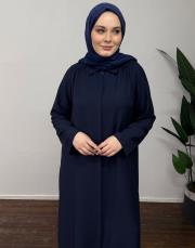 lacivert keten dokulu enjoy tunik 2