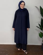lacivert iris keten dokulu enjoy tunik 4