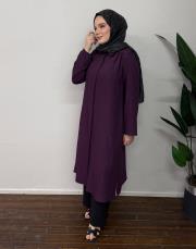 mürdüm iris keten dokulu enjoy tunik 4