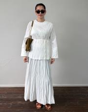 beyaz gardenya poplin kraşlı takım 2