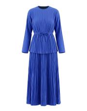 mavi gardenya poplin kraşlı takım