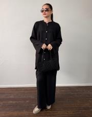 siyah manolya keten dokulu britli takım 2