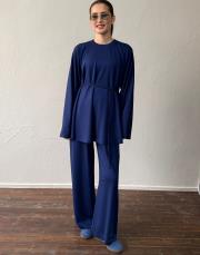 indigo orkide modal yarım fermuarlı takım 2