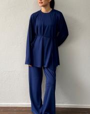 indigo orkide modal yarım fermuarlı takım 4