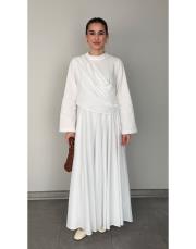 beyaz pamuklı allerli elbise 2