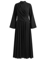 siyah pamuklı allerli elbise