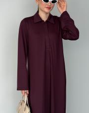 bordo açelya modal elbise 3