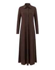 kahverengi açelya modal elbise