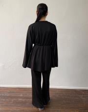 siyah zambak modal volan formlu takım 3