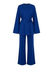 açık lacivert zambak modal volan formlu takım