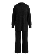 siyah şakayık modal taşlı takım