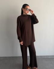 acı kahve şakayık modal taşlı takım 3