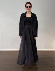 leopar şifon pamuk astarlı etek 2