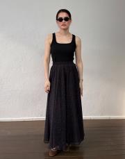 leopar şifon pamuk astarlı etek 3