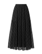 siyah şifon pamuk astarlı etek