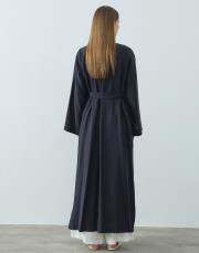 koyu lacivert tensel kruvaze abaya 3