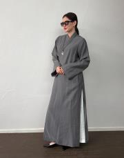 gri tensel kruvaze abaya 3