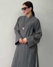 gri tensel kruvaze abaya 4
