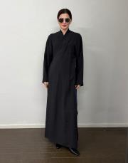 siyah tensel kruvaze abaya 2