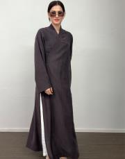 acı kahve tensel kruvaze abaya 3