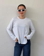 daisy beyaz penye kısa tunik 4