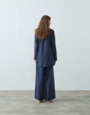 koyu lacivert tensel kimono takım 4