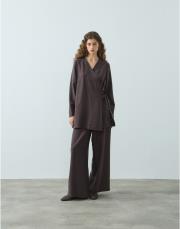 acı kahve tensel kimono takım 3