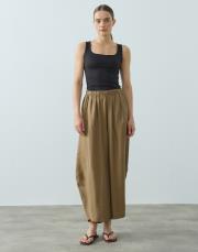 karamel tensel şalvar form pantolon