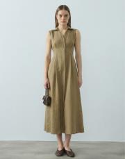 karamel tensel midi boy elbise