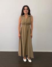 karamel tensel midi boy elbise 2
