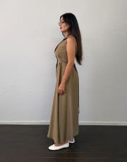 karamel tensel midi boy elbise 3
