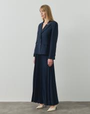 lacivert blazer plisole etekli takım 2