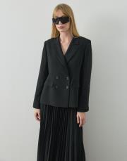 siyah blazer plisole etekli takım 2