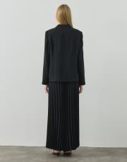 siyah blazer plisole etekli takım 3