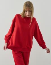kırmızı %100 pamuk sweatshirt 3