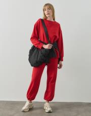 kırmızı %100 pamuk sweatshirt 4