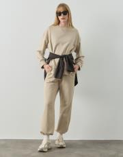 bej %100 pamuk sweatshirt 4