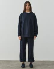 koyu lacivert %100 pamuk sweatshirt