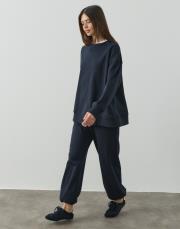 koyu lacivert %100 pamuk sweatshirt 2