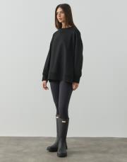 siyah %100 pamuk sweatshirt 2