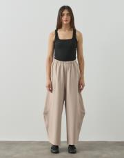 bej double şalvar form pantolon