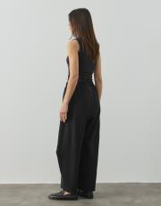 siyah double şalvar form pantolon 4