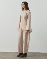 bej double asimetrik tunik 2