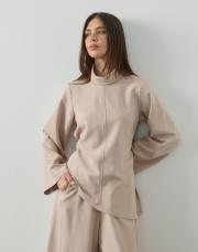 bej double asimetrik tunik 3