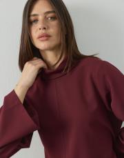 bordo double asimetrik tunik 3